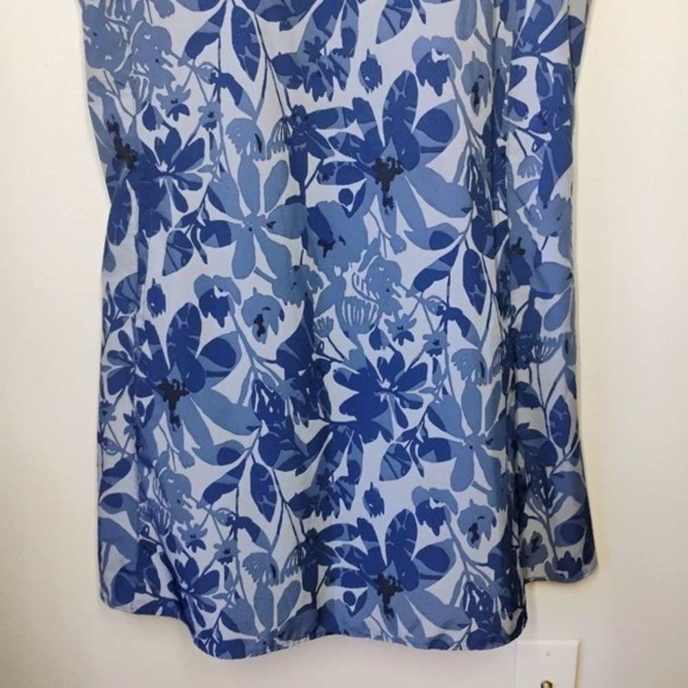RipSkirt Hawaii Dress Womens Large Blue Floral Pockets Tropical Beachy Vacation - Picture 4 of 12